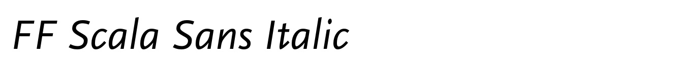 FF Scala Sans Italic